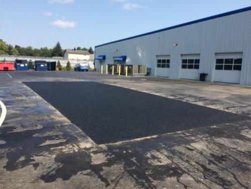 Commercial parking lot repair by Christopher's Paving