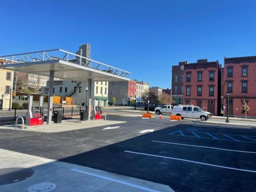 Commercial parking lot paving - Gas Station Paving - by Christopher's Paving