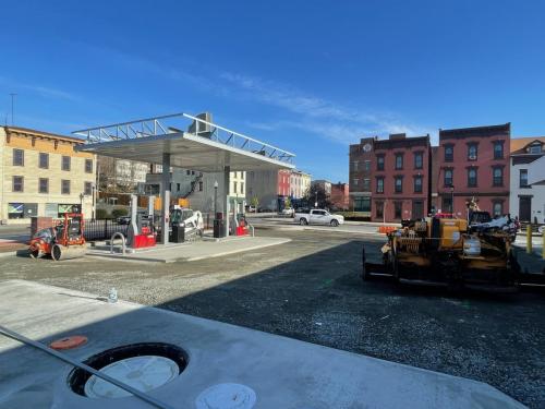 Commercial parking lot paving - Gas Station Paving - by Christopher's Paving