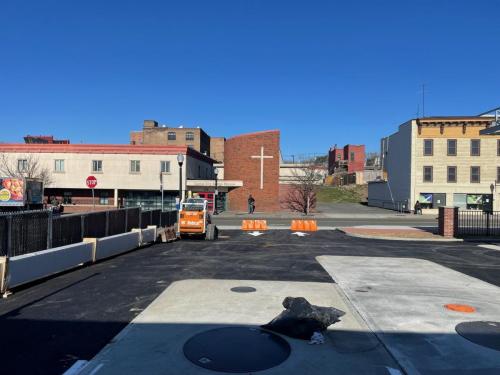 Commercial parking lot paving - Gas Station Paving - by Christopher's Paving