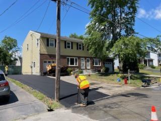 Residential driveway paving by Christopher's Paving - DURING